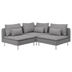 IKEA SÖDERHAMN (194.520.68) 3-місний кутовий диван, Сірий тонер