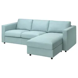 IKEA VIMLE (693.991.39) 3-місний диван з шезлонгом, Саксемара світло-блакитна