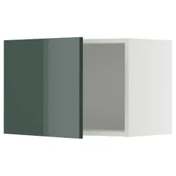 IKEA METOD(495.862.93) настінна шафа, Білий/Калларп темно -сірий -зелений глянцевий