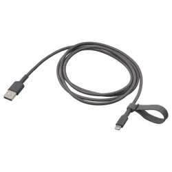 IKEA LILLHULT(405.811.05) USB-A з блискавкою, темно-сірий