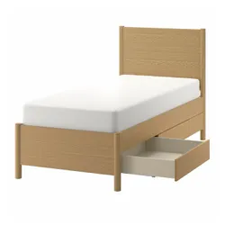 IKEA TONSTAD(204.891.41) каркас ліжка з ящиками, дубовий шпон