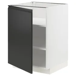 IKEA METOD(794.930.61) шафа/полиці, білий/Upplöv матовий антрацит