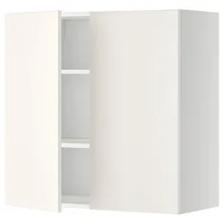 IKEA METOD(394.576.06) навісна шафа з полицями / 2 двер, білий / Veddinge білий