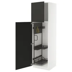 IKEA METOD(695.741.85) High Cabinet/Interior Inn, Белый/Никкебо Матте -антрацит