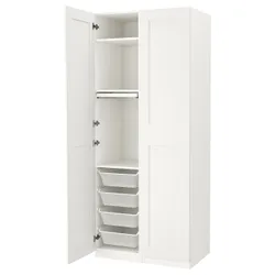 IKEA PAX / GRIMO(794.780.94) комбінований гардероб, білий / білий