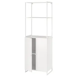 IKEA JOSTEIN(094.372.38) книжный шкаф с дверцами, вход/выход/белый