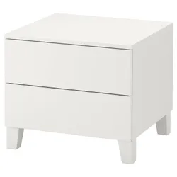 IKEA PLATSA(092.772.11) комод, 2 ящика, белый / Фоннес белый