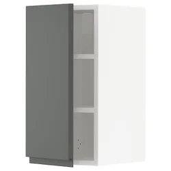 IKEA METOD(294.608.88) навесной шкаф с полками, белый/Воксторп темно-серый