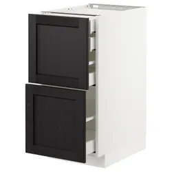 IKEA METOD / MAXIMERA(292.575.42) sz stj 2fr / 2n / wed / w szu, білий/забарвлений лерхітановим чорним