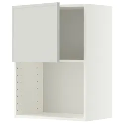 IKEA METOD(996.052.51) навісна шафа для мікрохвильовки, білий/Aspudden світло-сірий