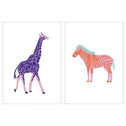 IKEA BILD(705.340.56) Плакат, жираф і зебра