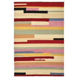 IKEA BRÖNDEN(905.329.28) килимок з коротким ворсом, ручна робота різнокольоровий/червоний