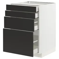 IKEA METOD / MAXIMERA(894.979.21) sha st 4fr/4sz, білий/матовий антрацит Nickebo