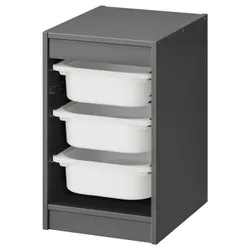 IKEA TROFAST(895.161.04) стелаж з контейнерами, сірий/білий