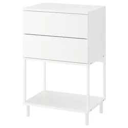IKEA PLATSA(093.253.87) комод, 2 ящика, белый / Фоннес