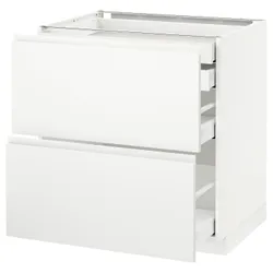 IKEA METOD / MAXIMERA (191.121.06) сз стж 2пр/2н/ср/в сзу, белый / Воксторп матовый белый