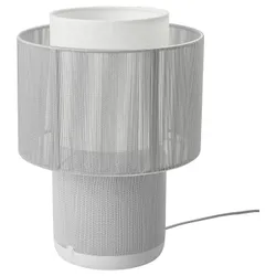 IKEA SYMFONISK (594.309.27) лампа / колонка з wifi, тканинний абажур, білий
