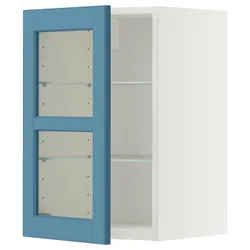 IKEA METOD(996.013.47) Должен половина/стекло, Biały/Lerhyttan Blue