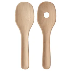 IKEA SKALLKNEKT(906.045.00) Салатные столовые приборы, 2 шт., Сплошная береза