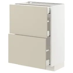 IKEA METOD / MAXIMERA (794.267.31) 2-местный / 3-местный шкаф stj, белый / Хавсторп бежевый