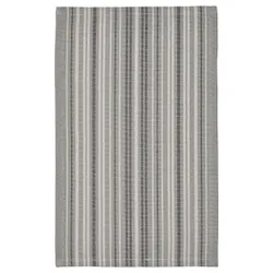IKEA TRANSPORTLED(905.374.31) плоский тканий килим, сірий/смугастий