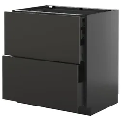IKEA METOD / KNIVSHULT(295.877.74) STJ 2FR/2N/WED/W., Czarnoszary/Nickebo Matte Anthracite