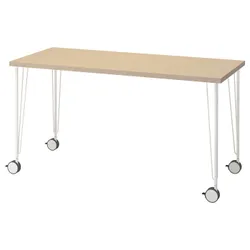 IKEA MÅLSKYTT / KRILLE(394.177.62) стол письменный, береза / белый