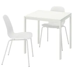 IKEA MELLTORP / LIDÅS(294.816.16) стол и 2 стула, белый белый / белый белый