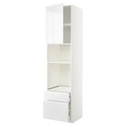 IKEA METOD / MAXIMERA(794.634.79) в сз д пирог / микр з дрз / 2 сзу, белый/Воксторп глянцевый/белый
