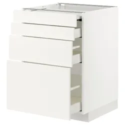 IKEA METOD / MAXIMERA (394.191.48) шкаф с выдвижной столешницей / 3 ящика, белый / Веддинге белый