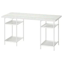 IKEA LAGKAPTEN / SPÄND(895.839.90) рабочий стол, Разноцветная/белая решетка