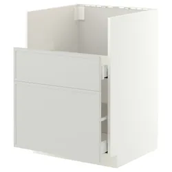 IKEA METOD / MAXIMERA(796.057.04) zl шкаф под ТАЛЬШЁН, белый/Аспудден светло-серый