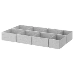IKEA KOMPLEMENT(792.608.44) ящик, 8 шт, світло-сірий