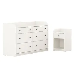IKEA HAUGA(894.833.87) мебель для спальни, гарнитур 2 шт., белый