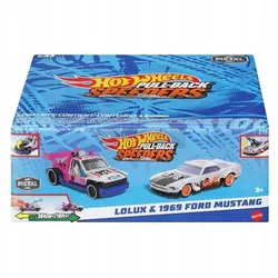 Набор из 2 машинок Hot Wheels PULL-BACK Speeders: Lolux и Ford Mustang 1969 года выпуска HWH57.