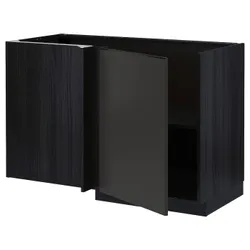 IKEA METOD(094.955.20) кутова шафа з полицею, чорний/Upplöv матовий антрацит
