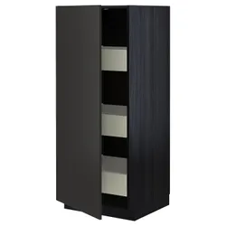 IKEA METOD / MAXIMERA(294.986.12) висока шафа з ящиками, чорний/матовий антрацит Nickebo