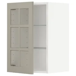 IKEA METOD(394.674.36) напівпансіон / скляні двері, білий / Stensund beige