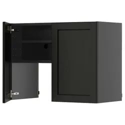 IKEA METOD(095.897.45) Капюшон -шкаф с полкой/дверью, Черный Черный цвет Черный цвет/Лерхиттан