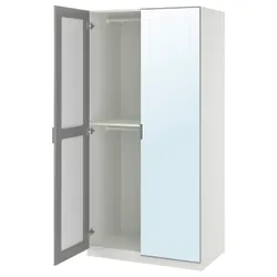 IKEA PAX / KAMMARTORP(895.724.25) Комбінація гардеробу, біле/дзеркало