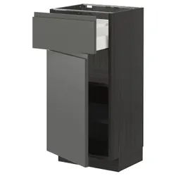 IKEA METOD / MAXIMERA(994.609.84) шкаф stj szu / дверь, черный/Воксторп темно-серый